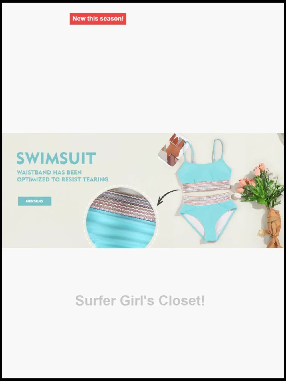 High Waisted Bikini Set Tummy Control Full Coverage Swimwear Summer Beach